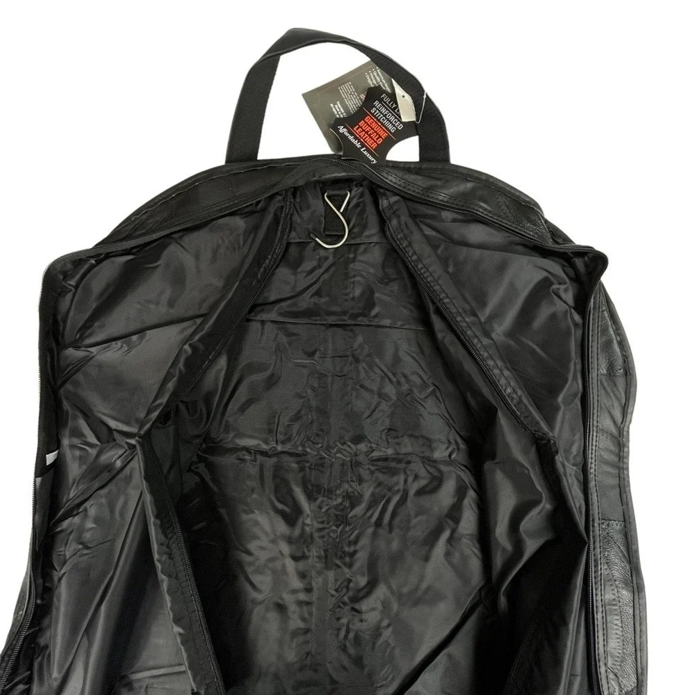 Embassy Black NWT Genuine Buffalo Leather Fully Lined Garment‎ Bag